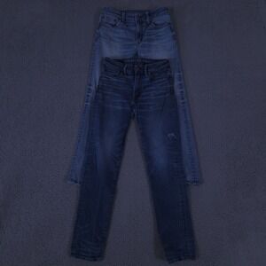 LOT OF 2 American Eagle Jeans Mens 29x32 Blue Slim Fit Next Level Airflex Preppy